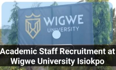 Academic Staff Recruitment at Wigwe University Isiokpo