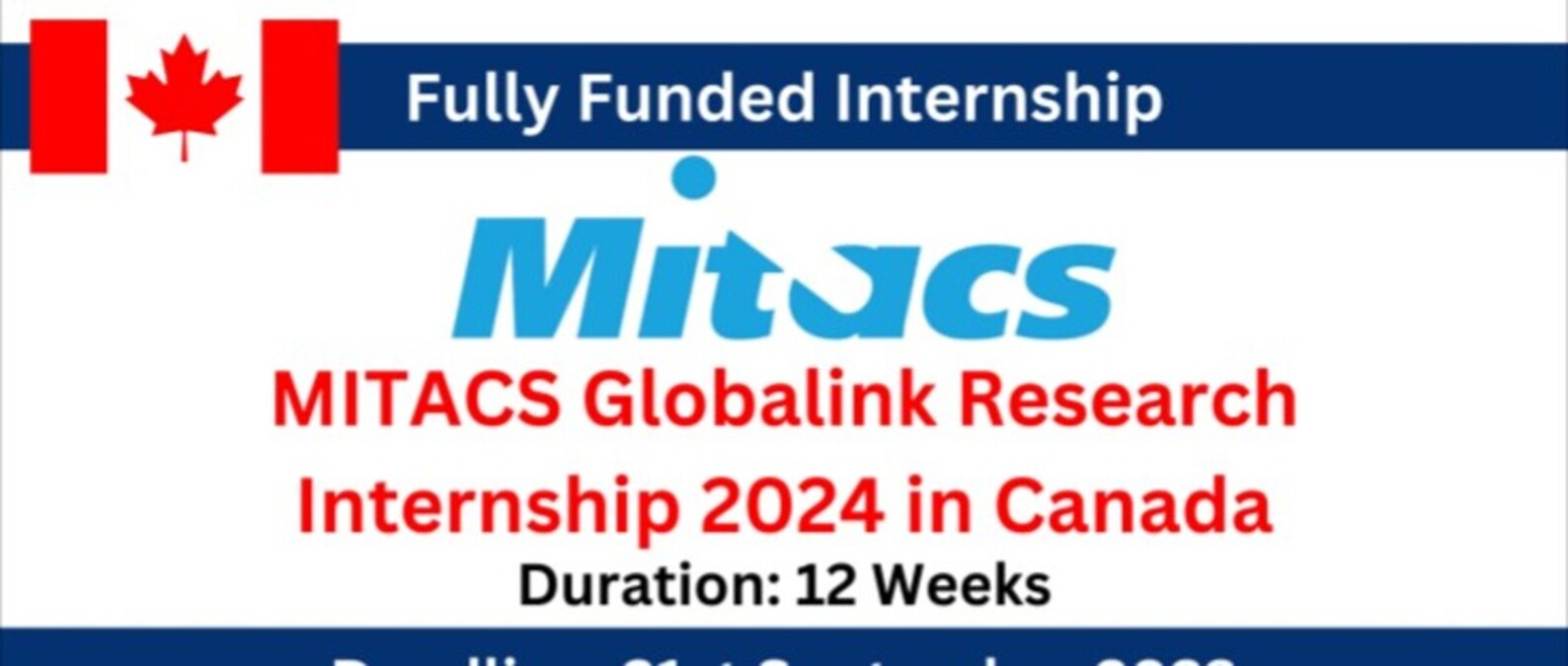 Mitacs Globalink Research Internship to Canada 2023/2023